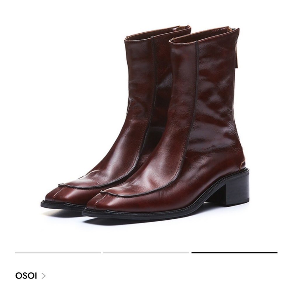 Women's Chic Brown/Burgundy Heeled Boots
